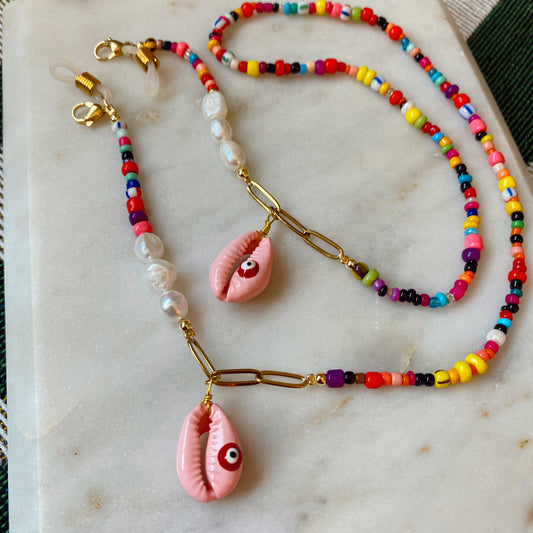 Shell Charm Beaded Glasses Chain