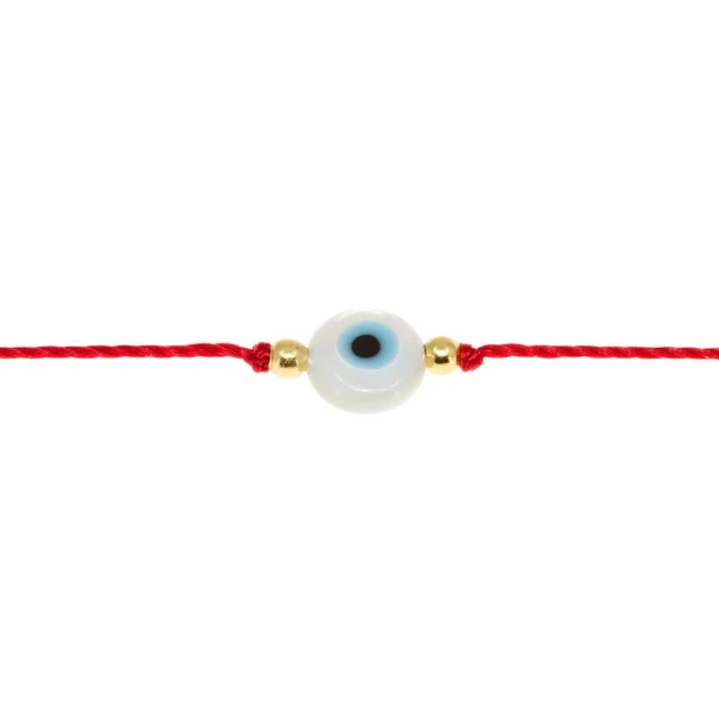 Lucky Mother Of Pearl Evil Eye Bracelet