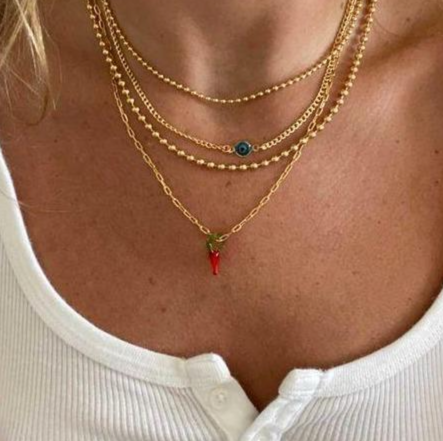 Layered Ball Chain Necklace