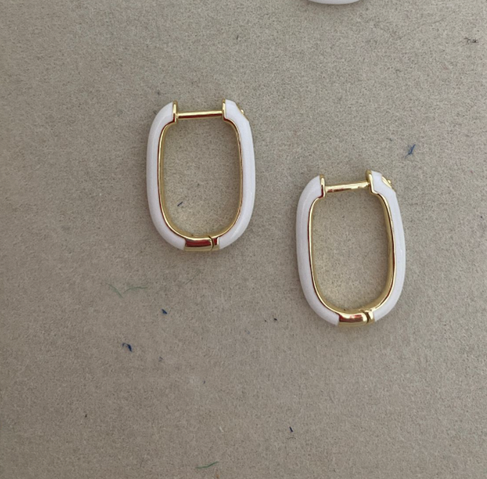 Enamel U-Shape Hoops