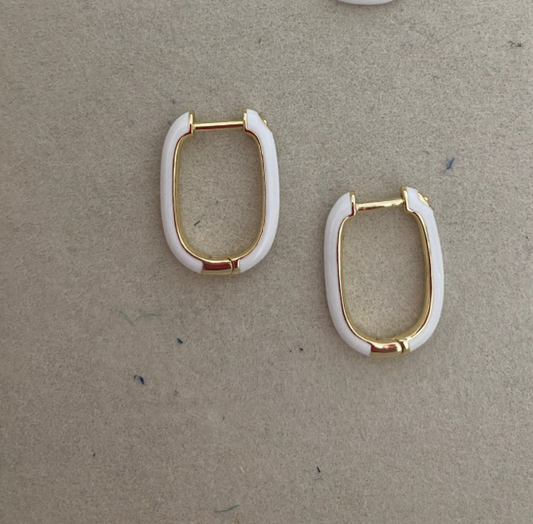 Enamel U-Shape Hoops