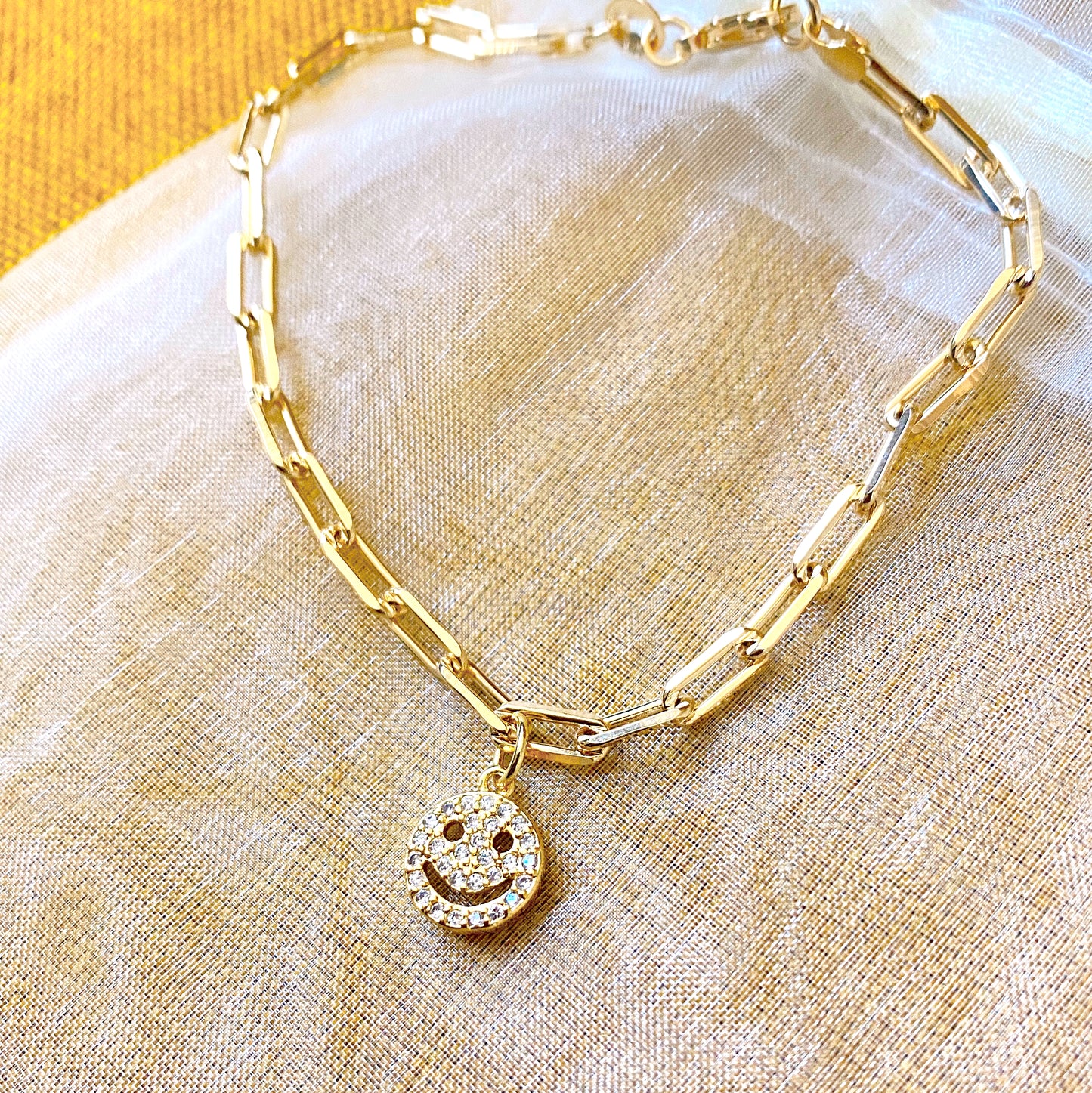 Smiley Charm Lou Chain Bracelet