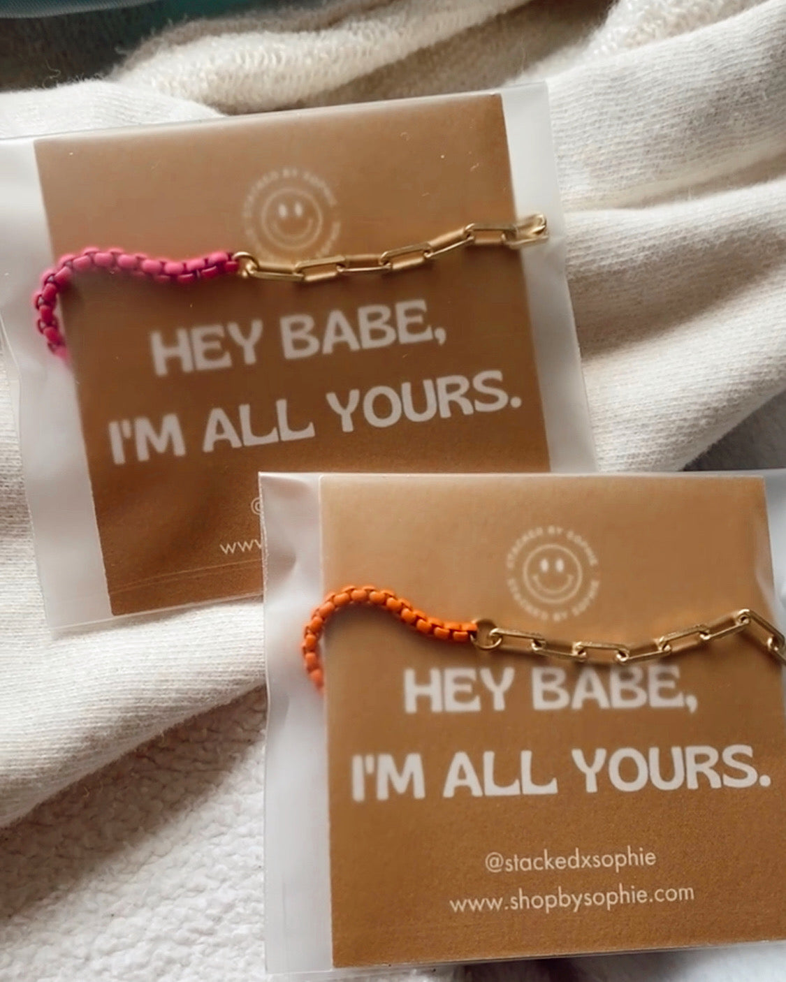 50/50 Enamel Lou Chain Bracelet