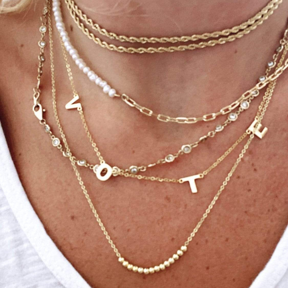 necklace half and half necklace