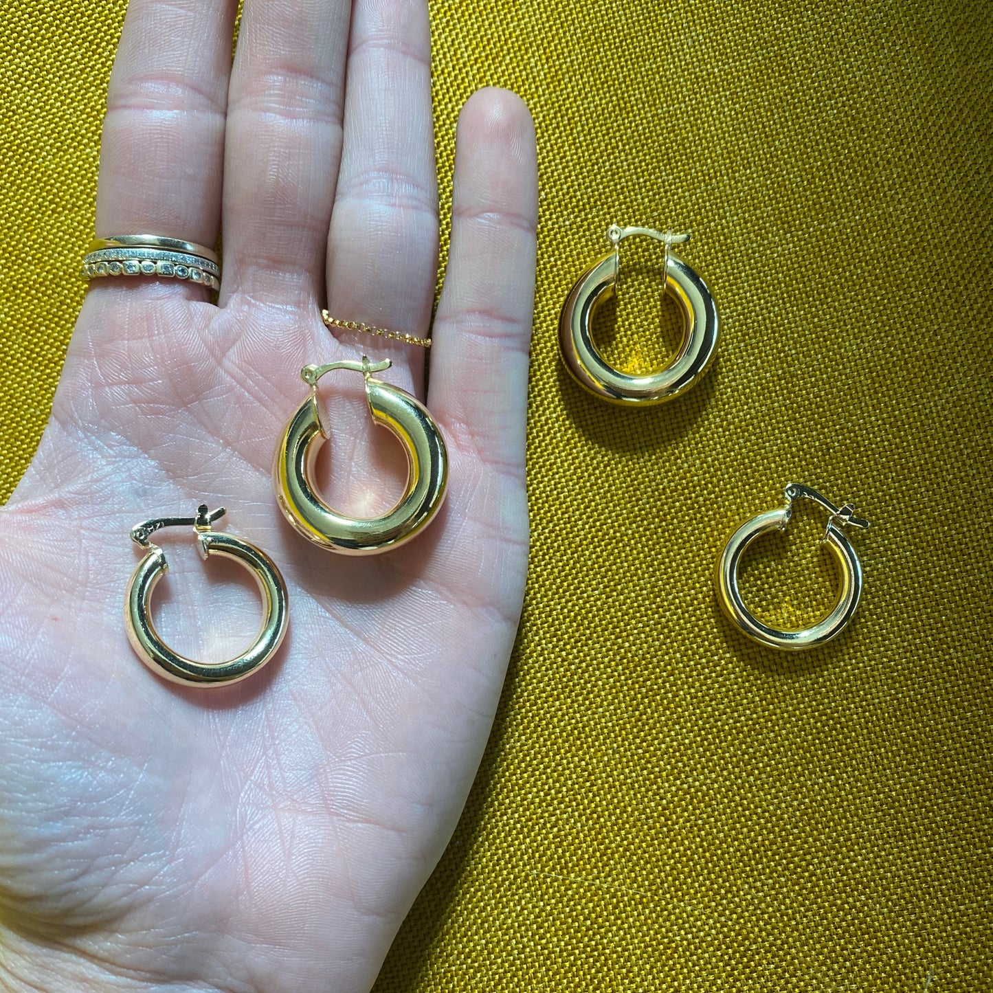 Thick Tube Hoop Earrings