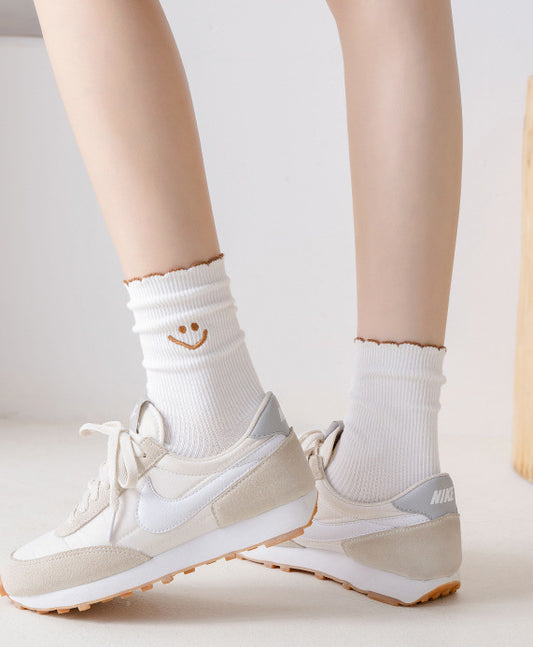 Smiley Ruffle Socks