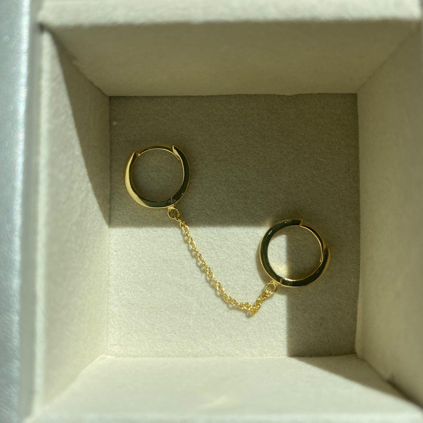 Double Hoop Chain Earring