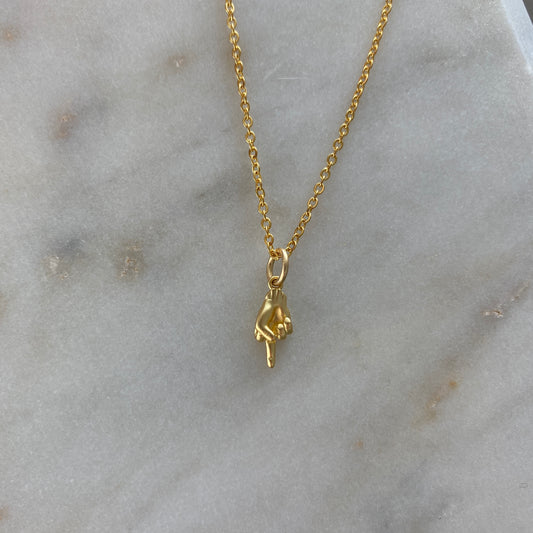 Middle Finger Necklace
