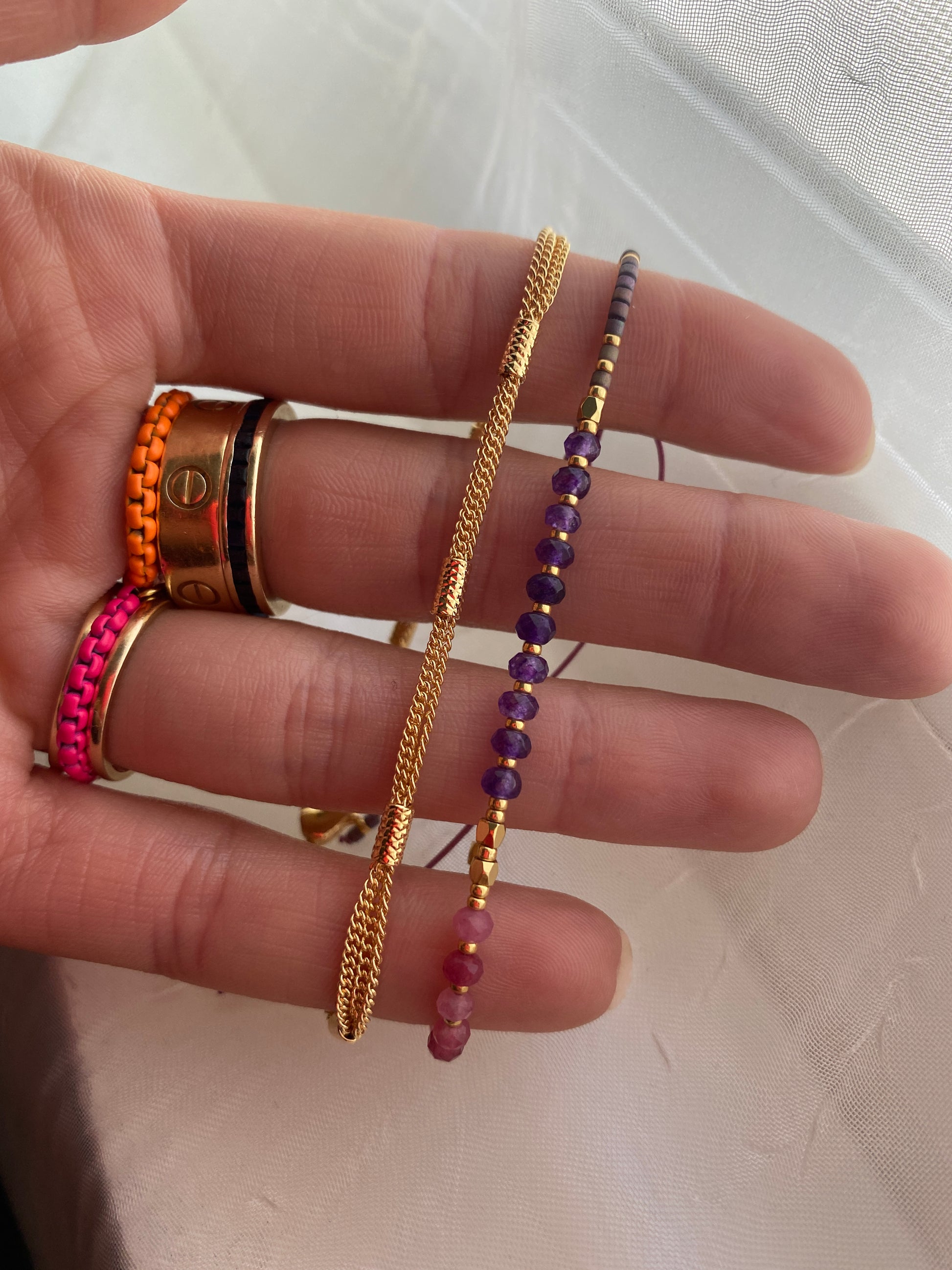 Custom Chain Stack Gemstone Chain Stack β STACKED by sophie